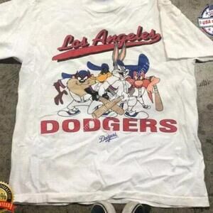 90S Mlb Los Angeles Dodgers Looney Tunes T Shirt, Los Angeles Dodgers Nm7894